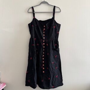 Collectif cherry print midi dress UK18
